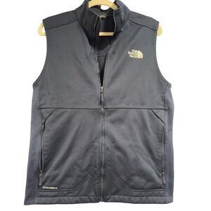 The North Face Navy Blue WindWall Vest Mens Medium Black Softshell Full Zip